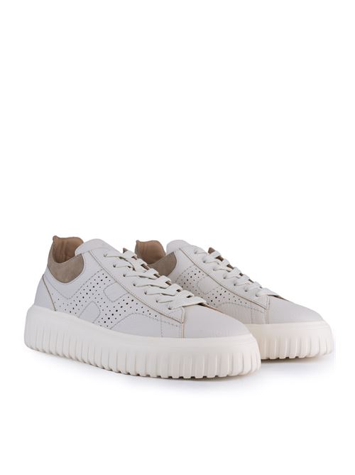 Sneakers H-Stripes in pelle Beige HOGAN | HXM6450FJ50 U47278O